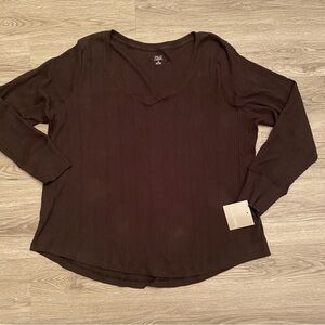 Falls Creek Long Sleeve Rib Tee Size 2X